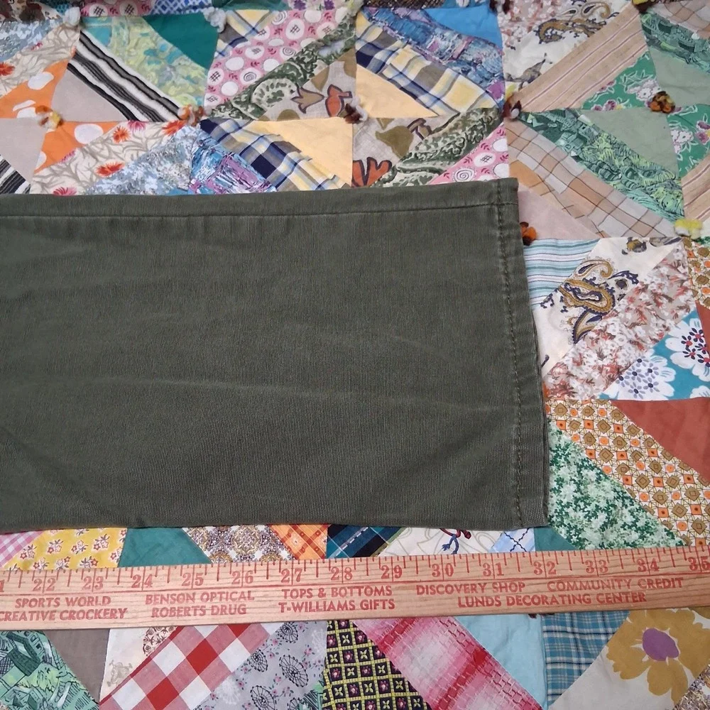 Levi's 514 Straight Fit Pants Mens 38x32 Olive Green Cotton Canvas Workwear